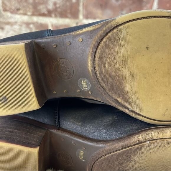 Lucky Brand Black Leather Ankle Bootie Boots Sz 9 - Picture 8 of 10